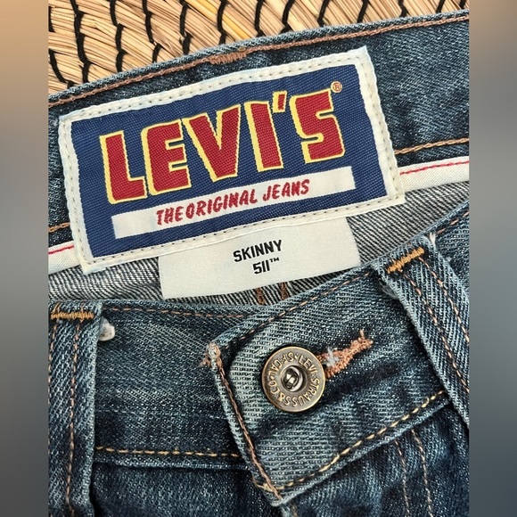 LEVI’S Men’s skinny 511’s the original jeans rare 100% cotton tag size W33 L34 - Picture 4 of 9
